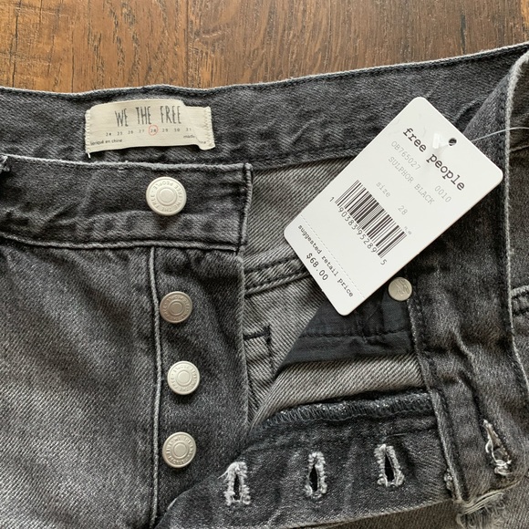 Free People Grey Denim Cutoffs - Picture 5 of 8